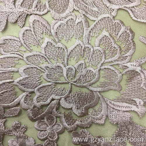 Pink Flower Lace Embroidery Material for Dress